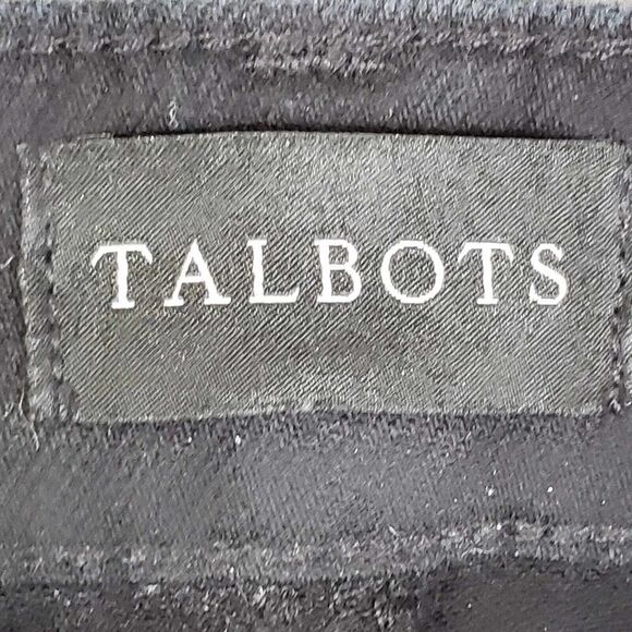 Talbots Jeans Slim Ankle Womens Size 12 High Rise Denim Black Cotton Stretch - Picture 7 of 8